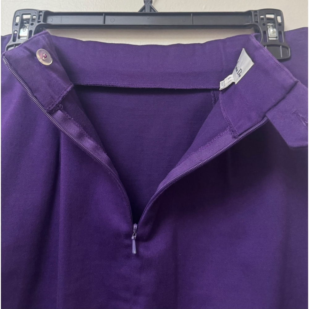 Women's Christian Dior Purple Pencil Cotton Skirt Size 6 - Picture 5 of 9